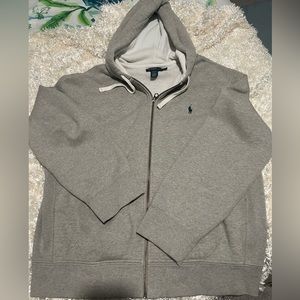 Men’s Grey Polo Hoodie